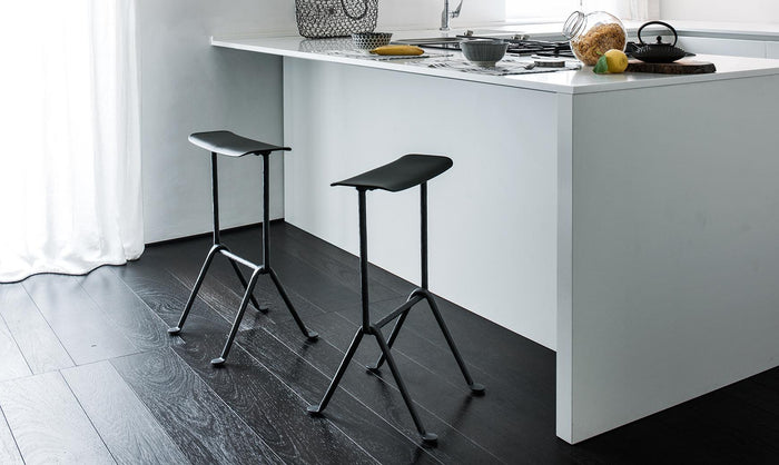 Officina barkruk H75 antraciet|zwart