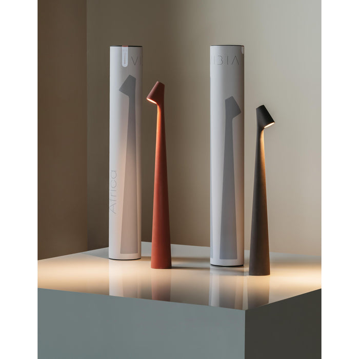 Africa 5580 tafellamp LED oplaadbaar large bruin D1