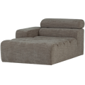 WOOOD Novi Chaise Longue Element Arm Links - Polyester- Grijs Melange