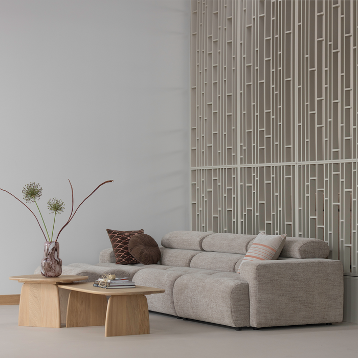 WOOOD Novi Chaise Longue Element Arm Links - Polyester- Naturel