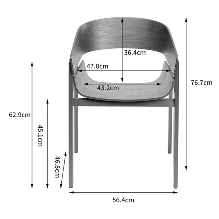Stoel met armleuningen Biarritz nature Kare Design
