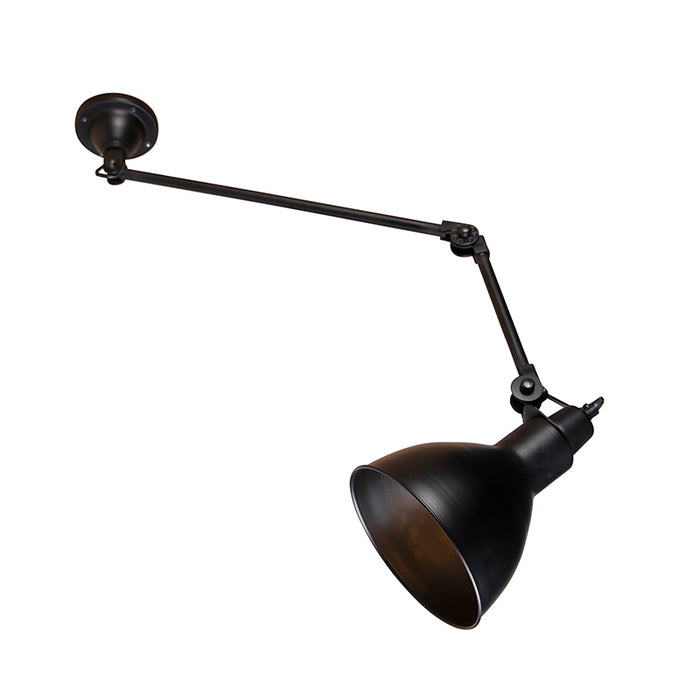 QAZQA Smart wandlamp zwart verstelbaar incl. Wifi A60 - Wye