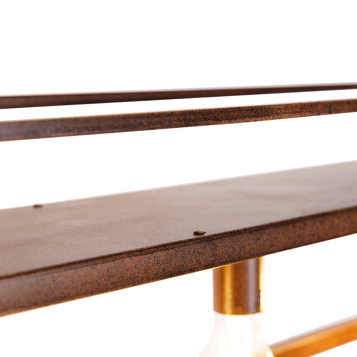 QAZQA Smart hanglamp roestbruin met rek incl. 4 Wifi A60 - Cage Rack