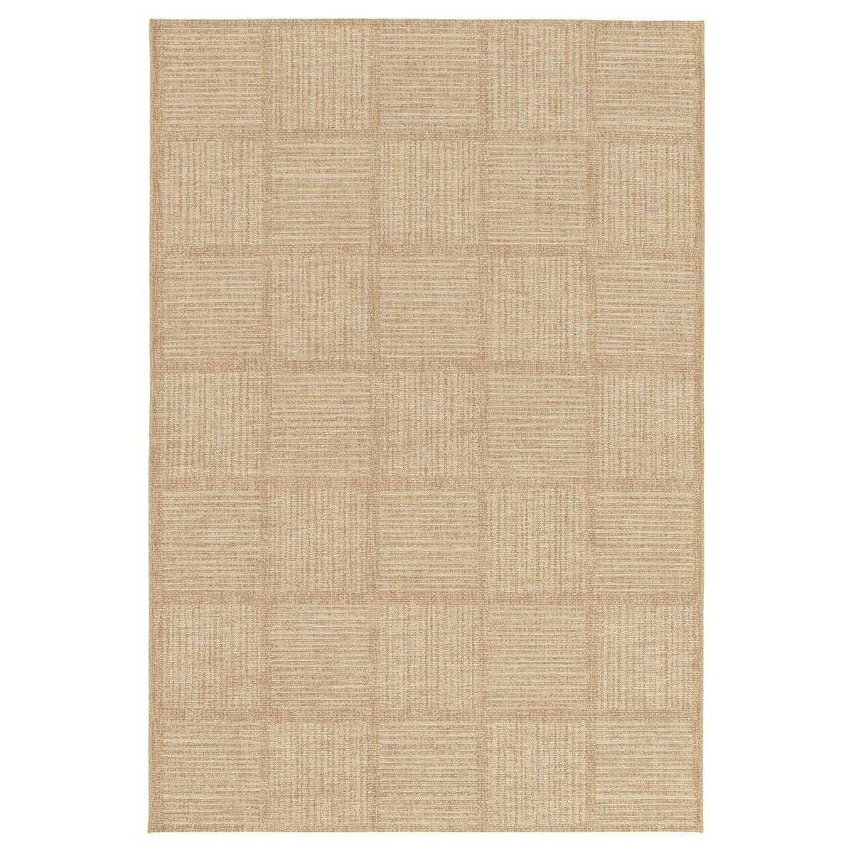 Boho&me Buitenkleed blokken  - Twill Tile beige|wit - 200x290 cm