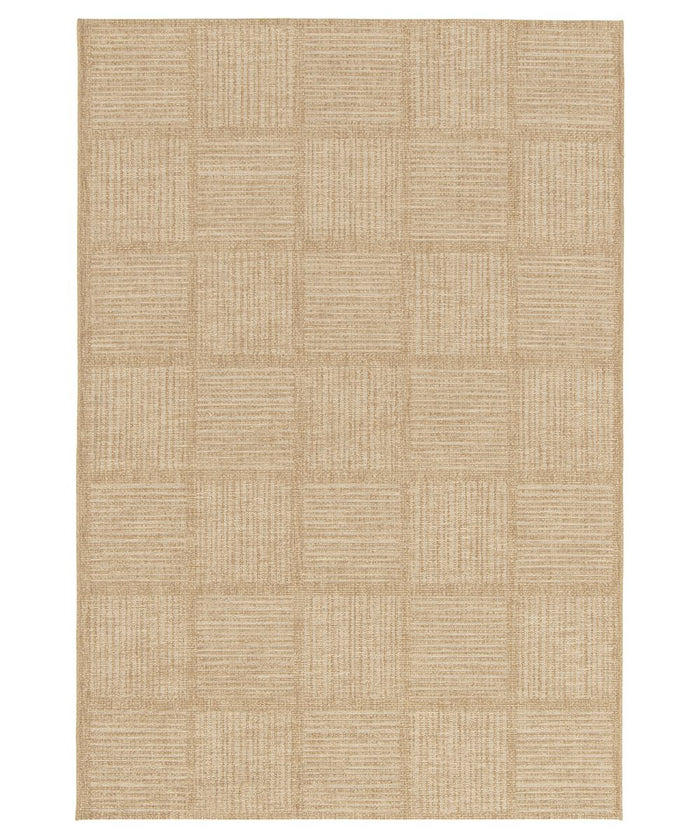 Boho&me Buitenkleed blokken  - Twill Tile beige|wit - 200x290 cm