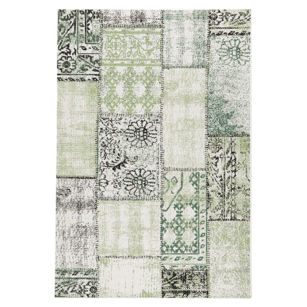 Boho&me Patchwork buitenkleed - Verdant Foliage groen - 200x290 cm