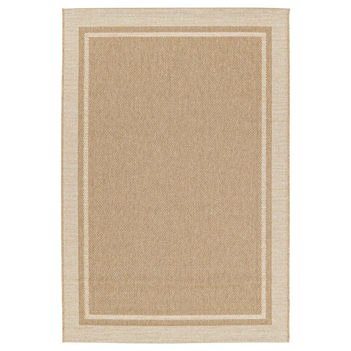 Boho&me Buitenkleed ruiten - Corde Cadre naturel|wit - 160x230 cm