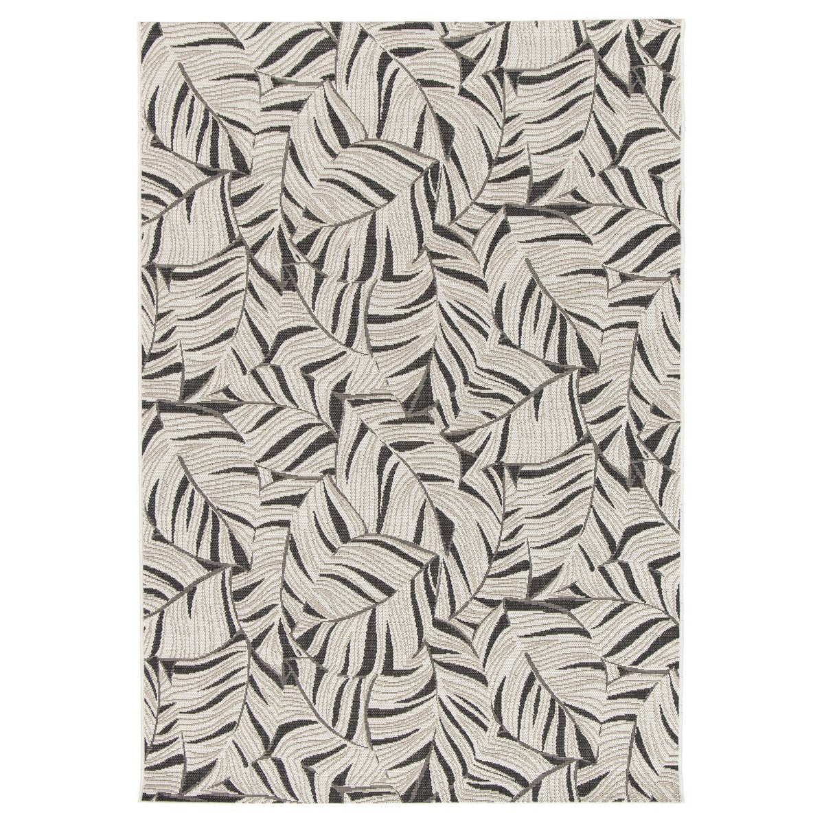 Boho&me Buitenkleed palmbladeren - Verdance Canopy zwart - 160x230 cm