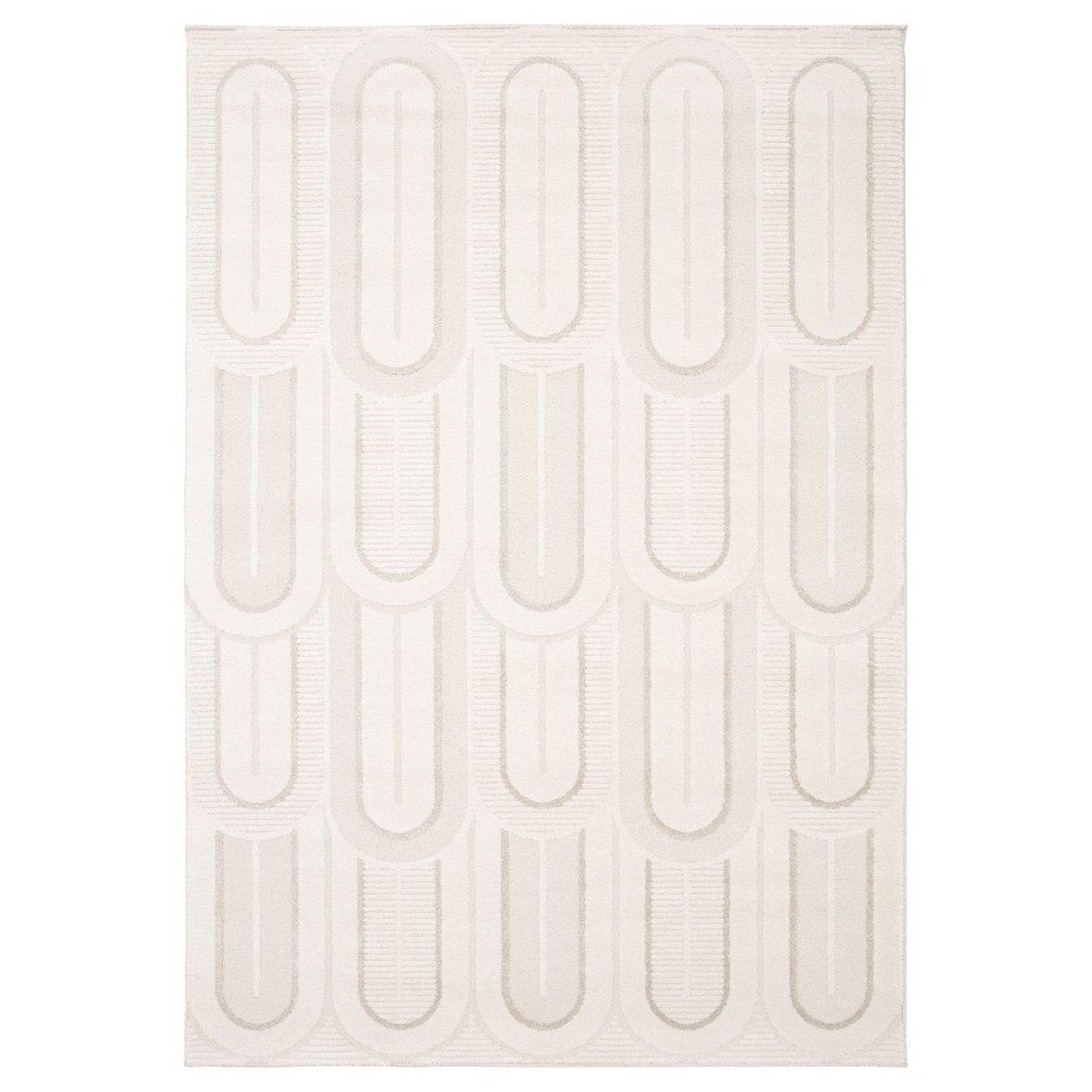 Amiah Retro vloerkleed - Forme Pavé ivoor - 160x230 cm