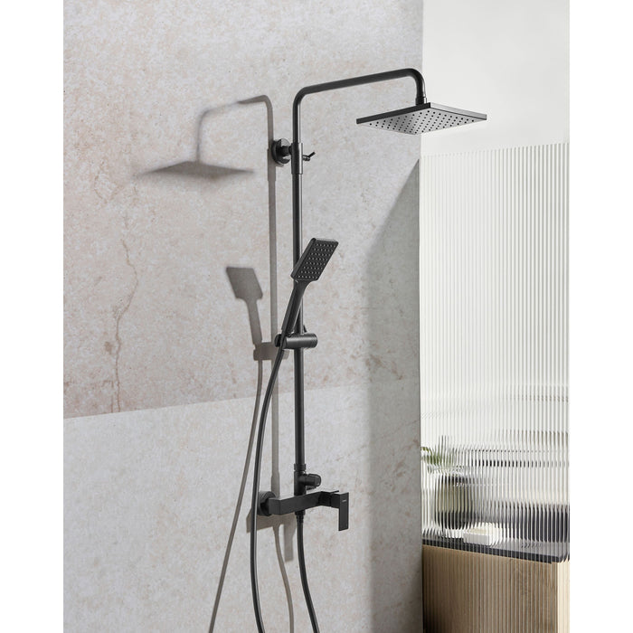 Beliani-CATAGENA-Douchemengkraan set met regendouche-Zwart-Messing