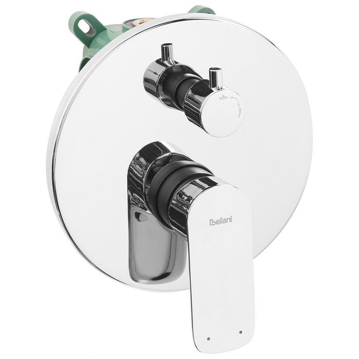 Beliani-GUARATUBA-Ingebouwde doucheset met regendouche-Zilver-Messing