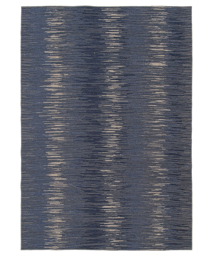 Heritaged Abstract vloerkleed - Sapphire Ripple jeansblauw - 200x290