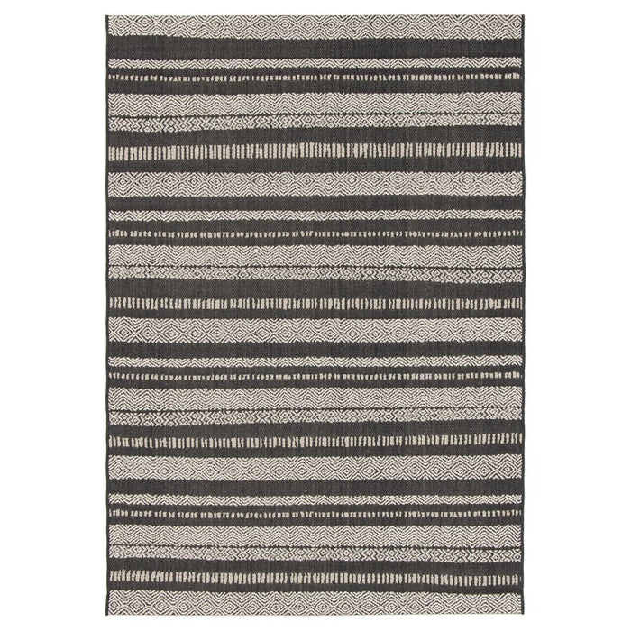 Boho&me Buitenkleed strepen - Verdance Cadence zwart - 160x230 cm