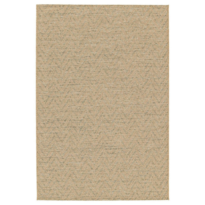 Boho&me Buitenkleed zig-zag  - Corde Chevron naturel|groen - 160x230