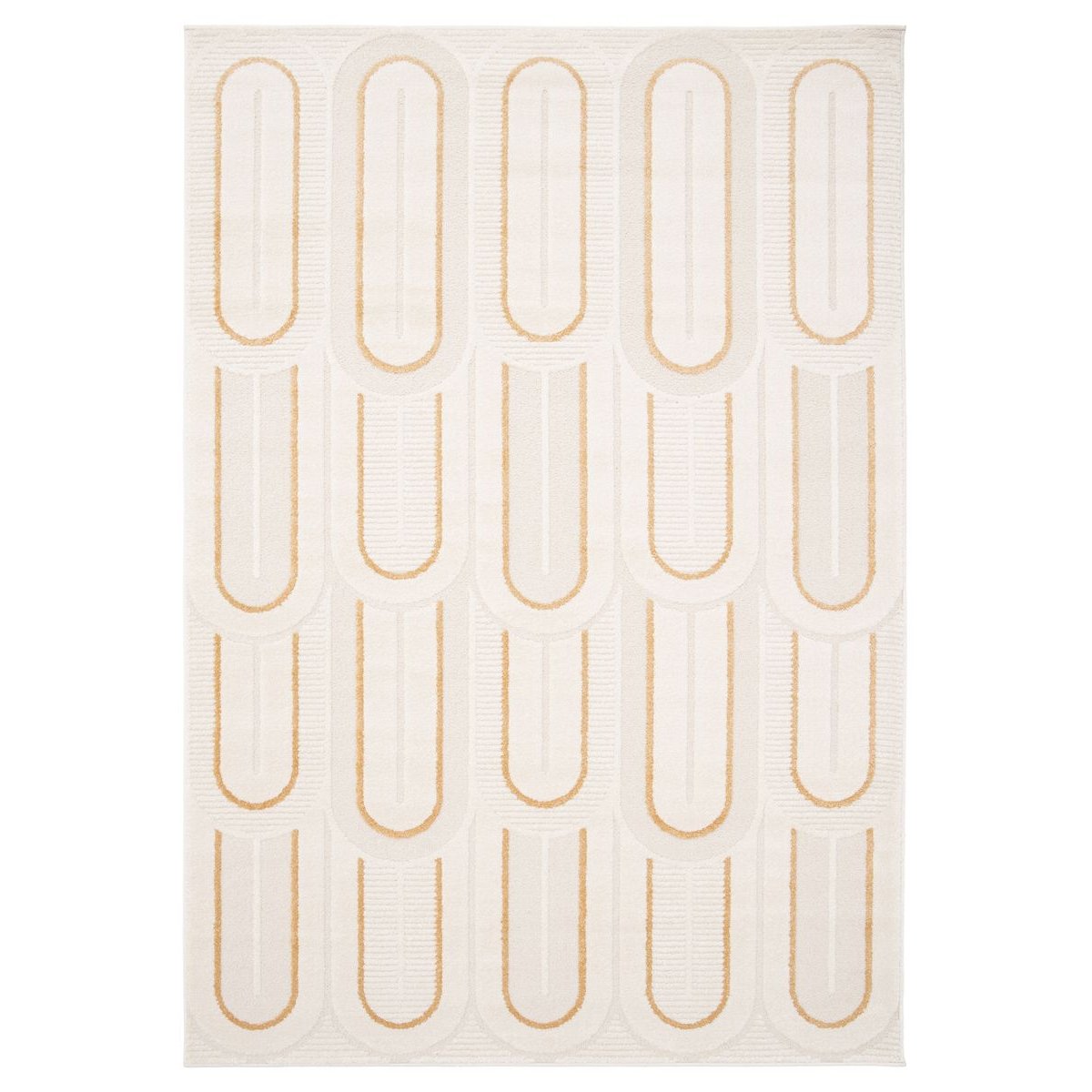 Amiah Retro vloerkleed - Forme Pavé abrikoos - 160x230 cm