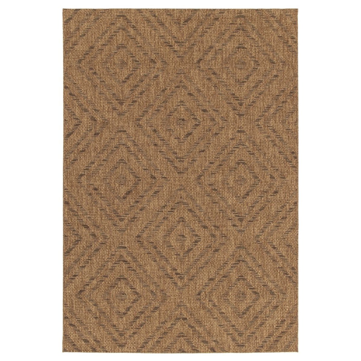 Boho&me Buitenkleed ruiten - Twill Parquet bruin|zwart - 200x290 cm