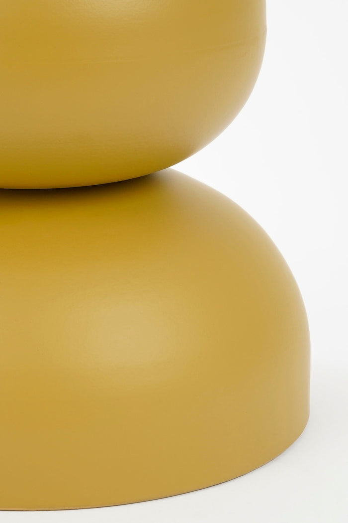 Mica Decorations Luna Bijzettafel - H46 x Ø32 cm - IJzer - Okergeel