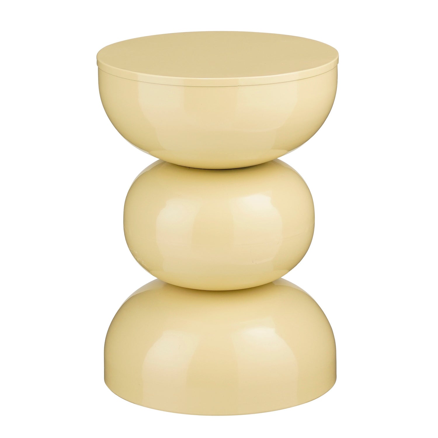 Mica Decorations Luna Bijzettafel - H46 x Ø32 cm - IJzer - Beige