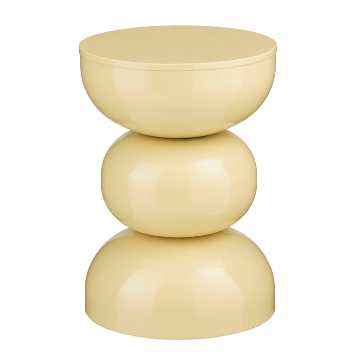 Mica Decorations Luna Bijzettafel - H46 x Ø32 cm - IJzer - Beige