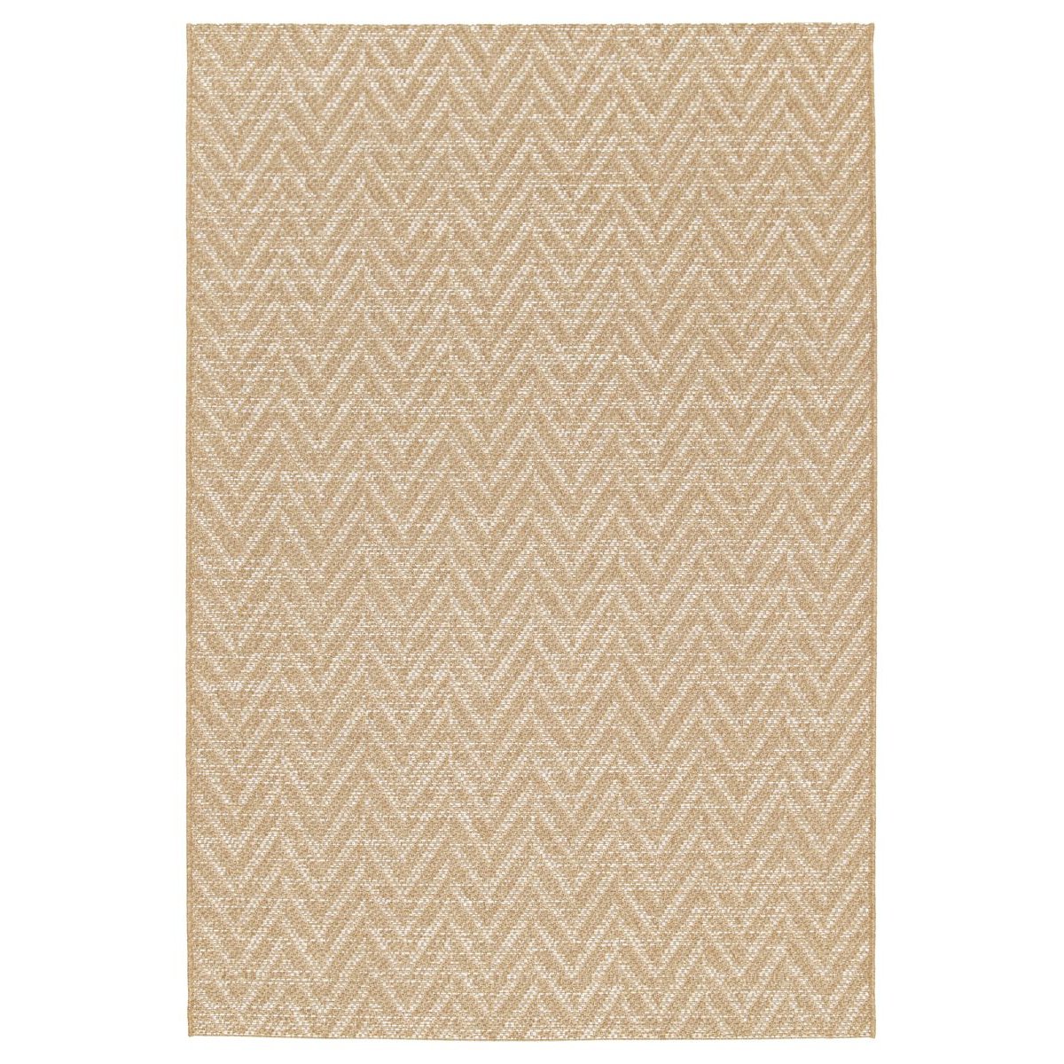Boho&me Buitenkleed zig-zag  - Corde Chevron naturel|wit - 160x230 cm