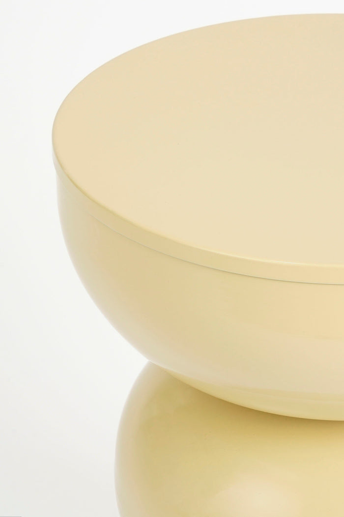 Mica Decorations Luna Bijzettafel - H46 x Ø32 cm - IJzer - Beige