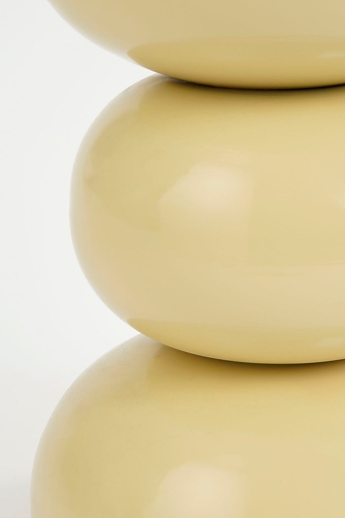 Mica Decorations Luna Bijzettafel - H46 x Ø32 cm - IJzer - Beige