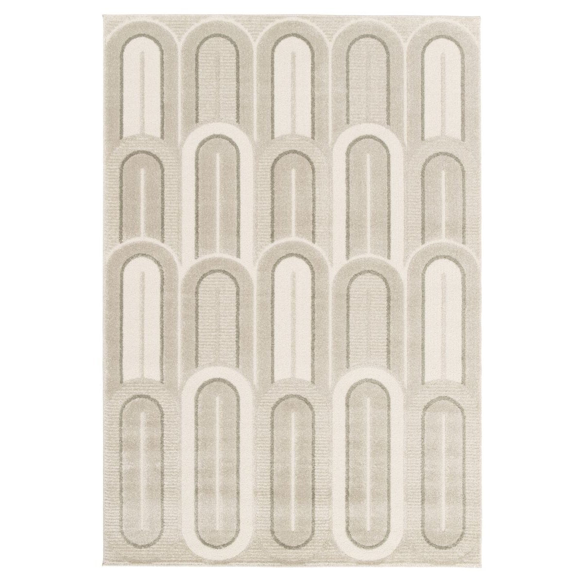 Amiah Retro vloerkleed - Forme Pavé taupe - 200x290 cm
