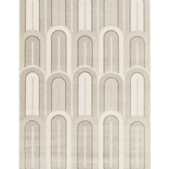 Amiah Retro vloerkleed - Forme Pavé taupe - 200x290 cm