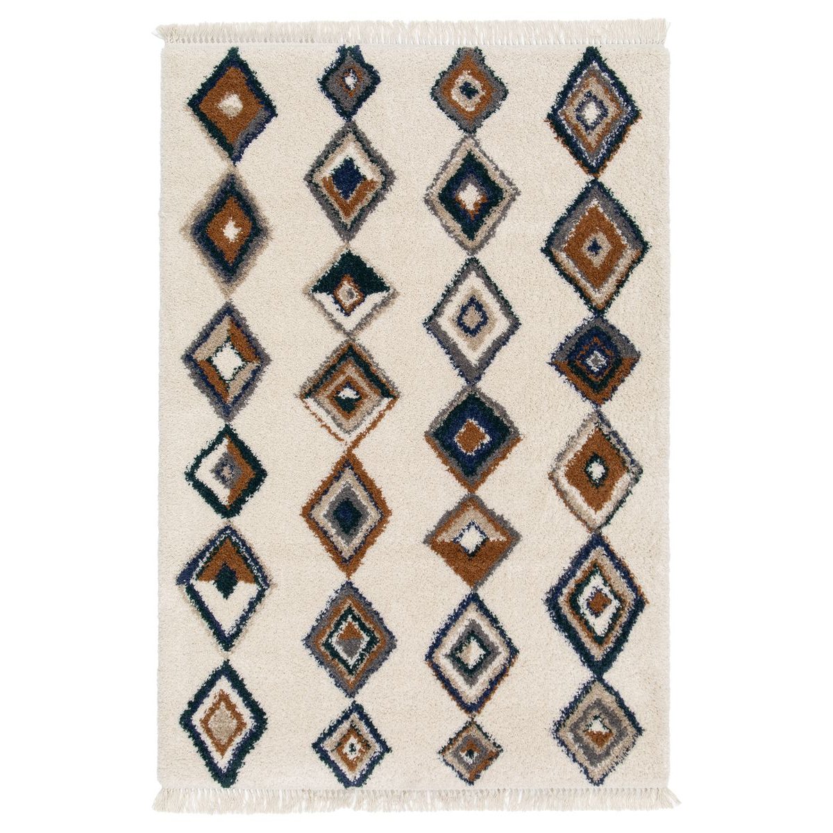 Boho&me Berber vloerkleed - Atlas Nomad bruin|blauw - 200x290 cm