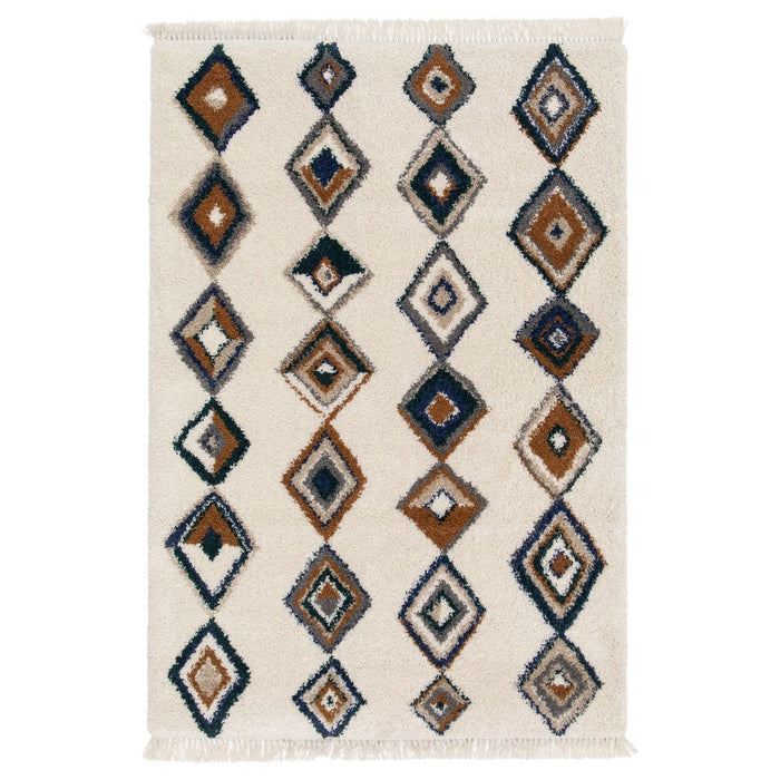 Boho&me Berber vloerkleed - Atlas Nomad bruin|blauw - 200x290 cm