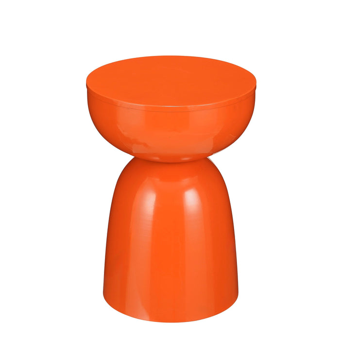 Mica Decorations Elliot Bijzettafel - H45 x Ø32 cm - IJzer - Oranje