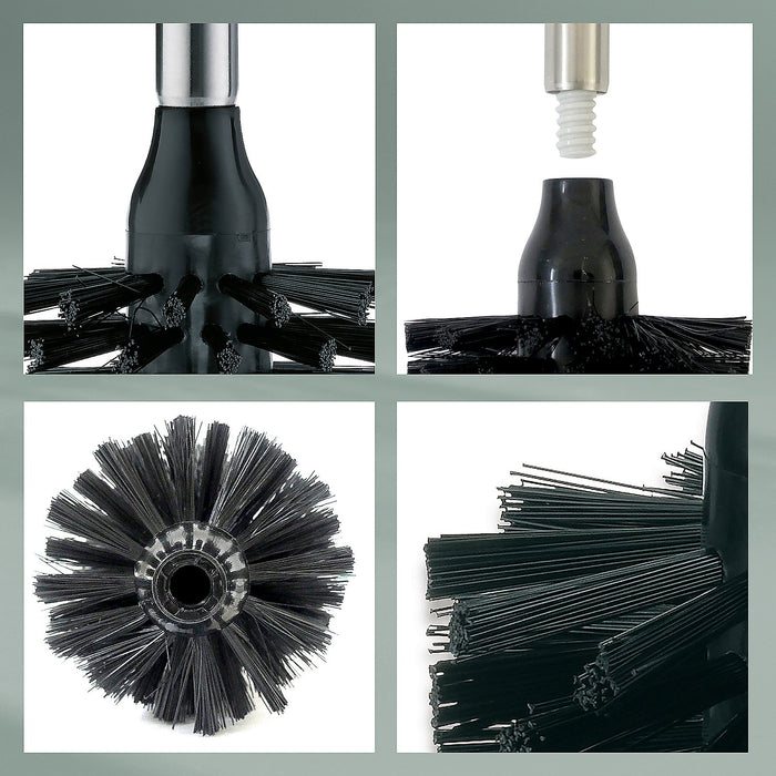 Toiletborstel met Houder, Polyresin, Wit - Kela | Merida