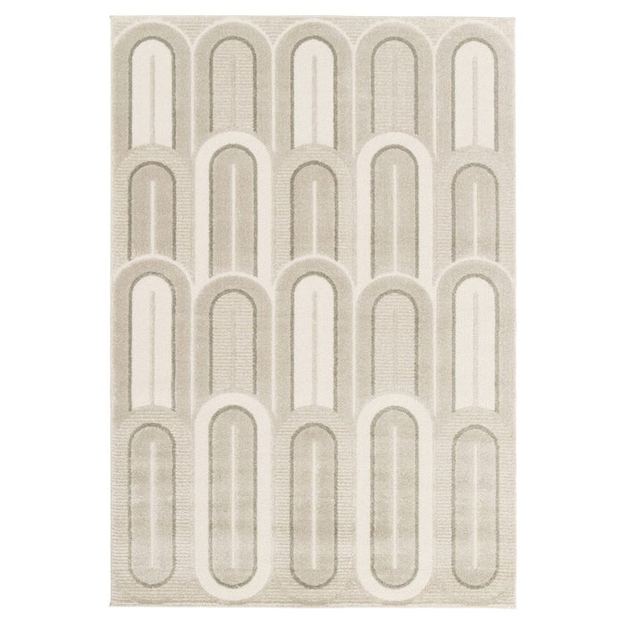 Amiah Retro vloerkleed - Forme Pavé taupe - 160x230 cm