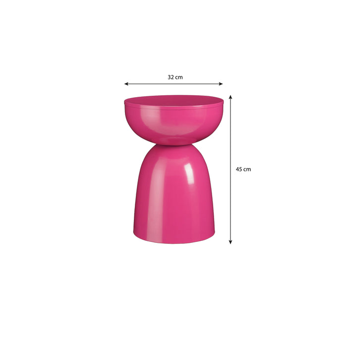 Mica Decorations Elliot Bijzettafel - H45 x Ø32 cm - IJzer - Fuchsia