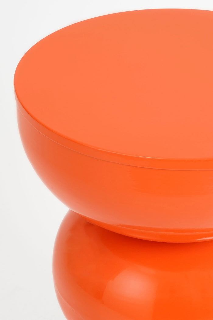 Mica Decorations Luna Bijzettafel - H46 x Ø32 cm - IJzer - Oranje