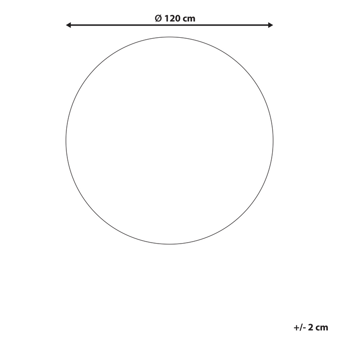 Beliani-AJMER-Outdoor vloerkleed-Grijs|Zwart-120 cm-Polypropyleen