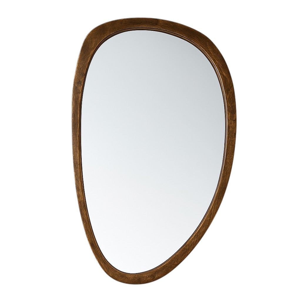 Vtw Living - Organische Spiegel Asymmetrisch van Hout - Bruin - 120 cm