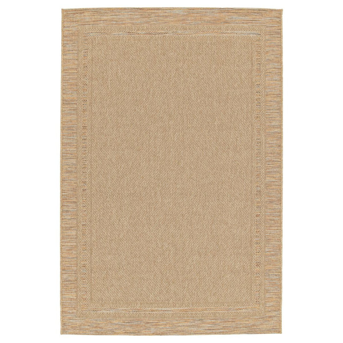 Boho&me Buitenkleed ruiten - Corde Cadre naturel|sunset - 160x230 cm