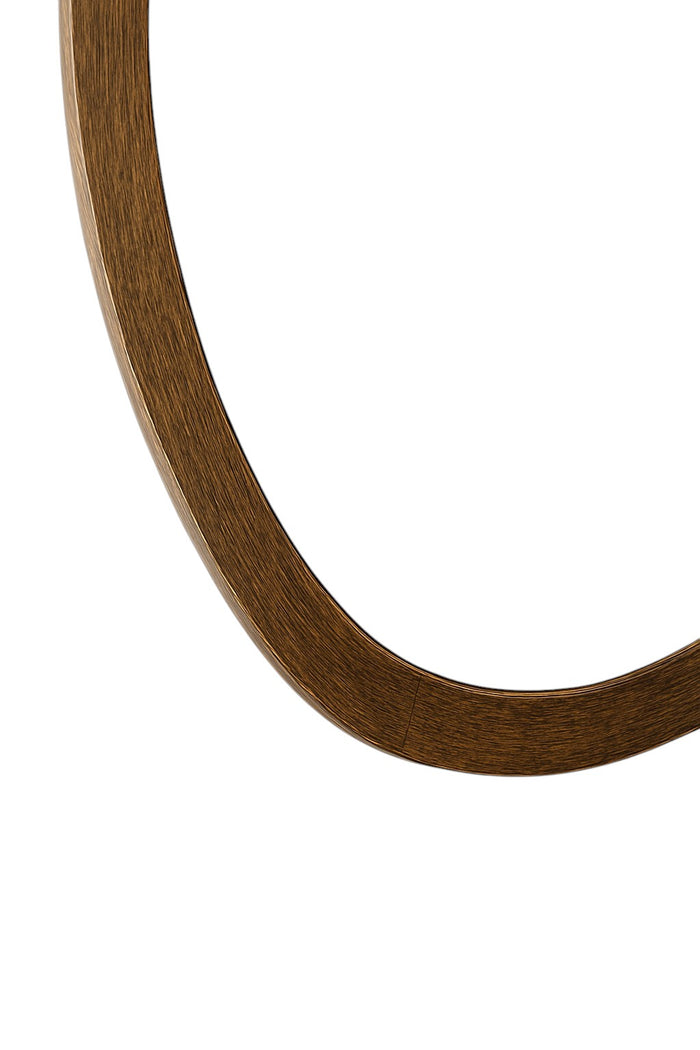 Vtw Living - Organische Spiegel Asymmetrisch van Hout - Bruin - 120 cm