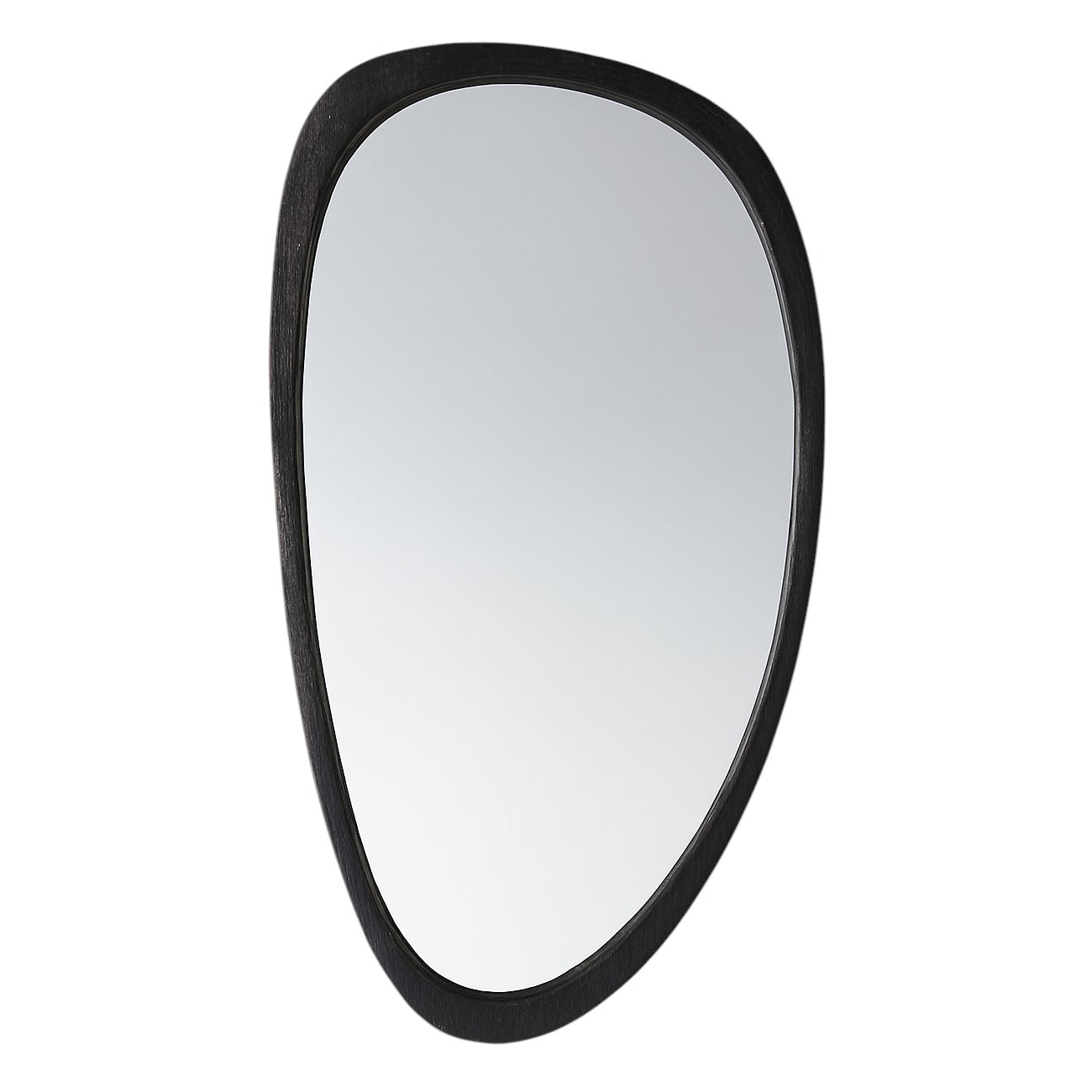 Vtw Living - Organische Spiegel Asymmetrisch van Hout - Zwart - 120 cm