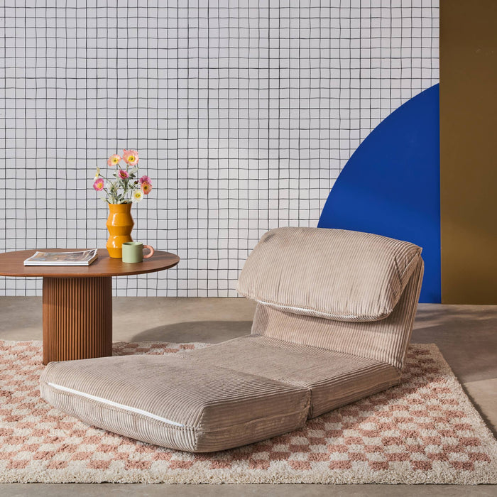 sweeek - Slaapfauteuil omvormbaar ribfluweel dikke rib 1 persoons Cosy