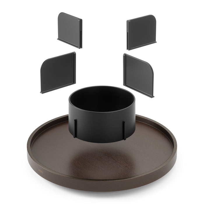 Umbra Lazy Susan Draaibare Organizer - Zwart/Walnoot