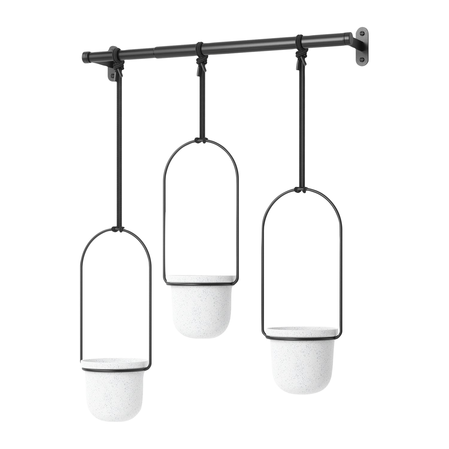 Umbra Triflora Hangende Bloempotten - Set van 3 - Wit