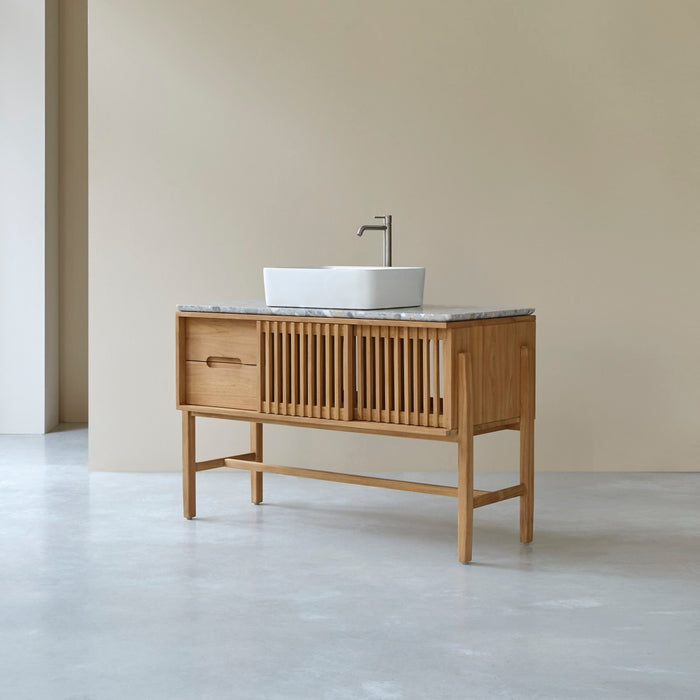 Tikamoon - Badkamermeubel Isaure van massief teakhout en premium terr…