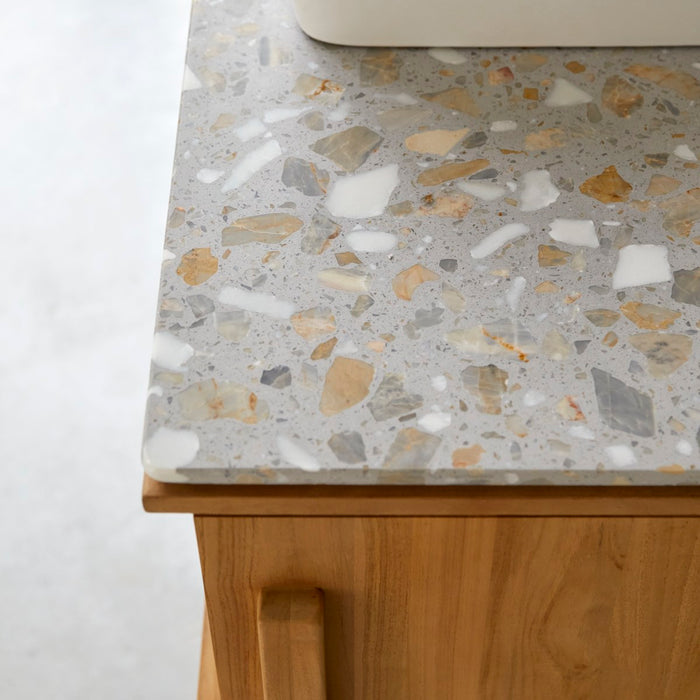 Tikamoon - Badkamermeubel Isaure van massief teakhout en premium terr…