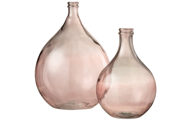 J-Line vaas Lissabon - glas - zalm - large - 56 cm hoog