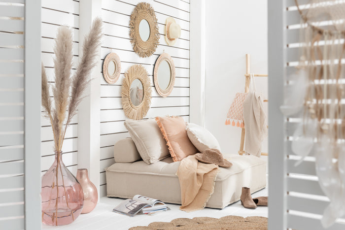 J-Line vaas Lissabon - glas - zalm - large - 56 cm hoog