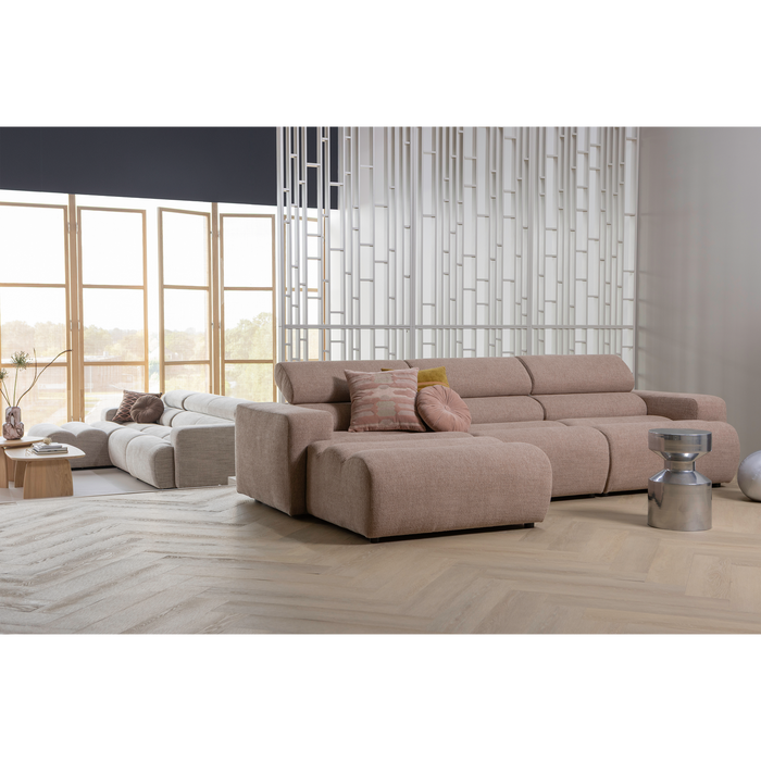 WOOOD Novi 1-Zits Element Bank Arm Rechts - Polyester - Taupe