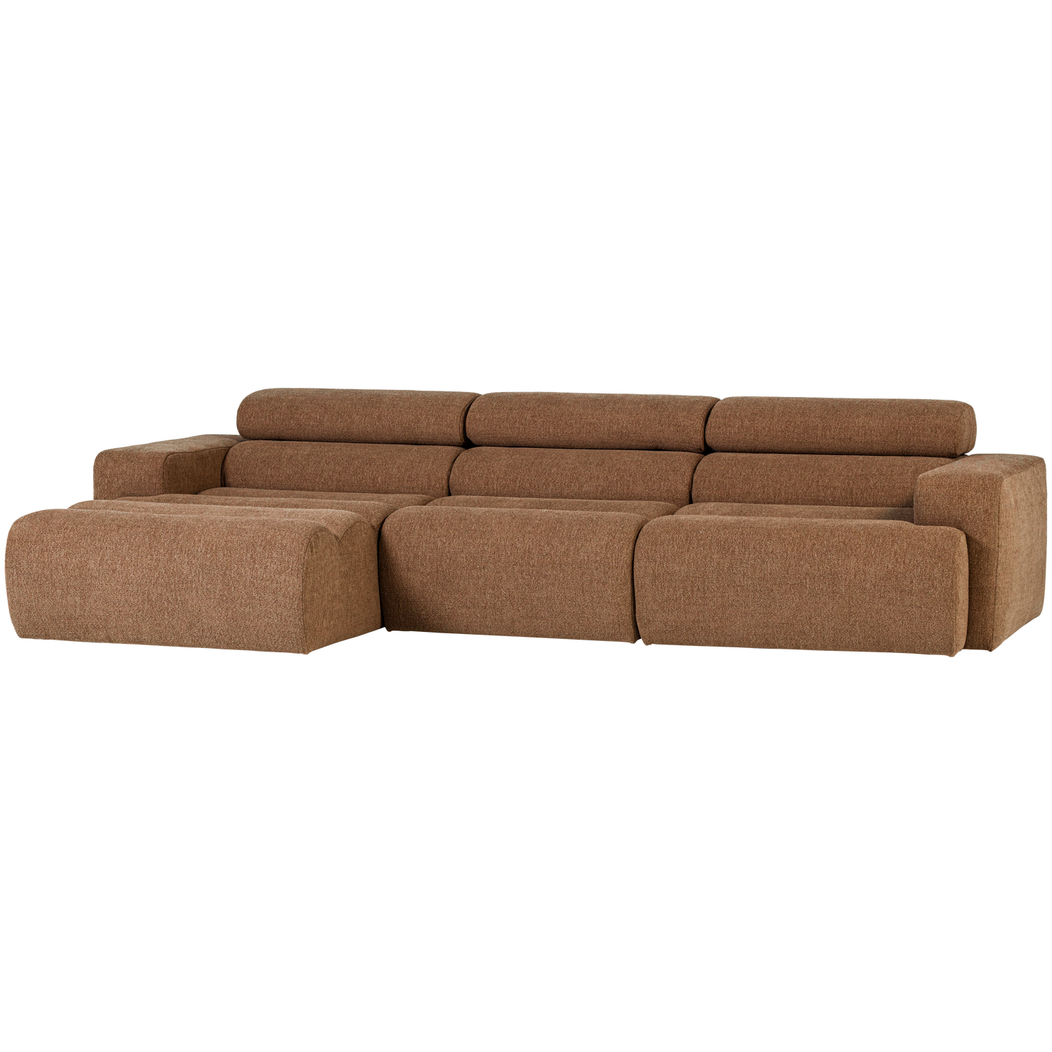 WOOOD Novi Chaise Longue Bank Links - Polyester - Karamelbruin