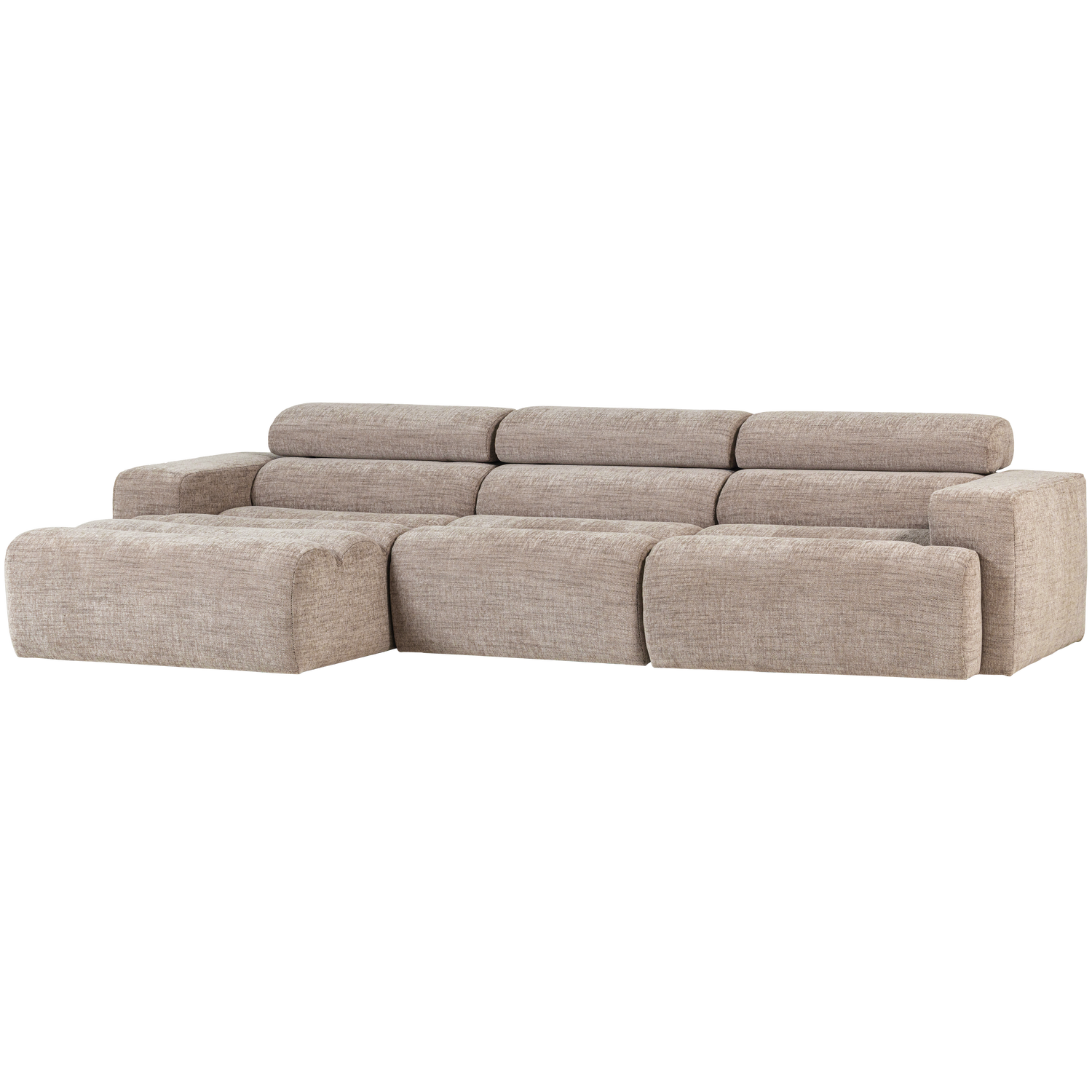 WOOOD Novi Chaise Longue Bank Links - Polyester - Naturel Melange